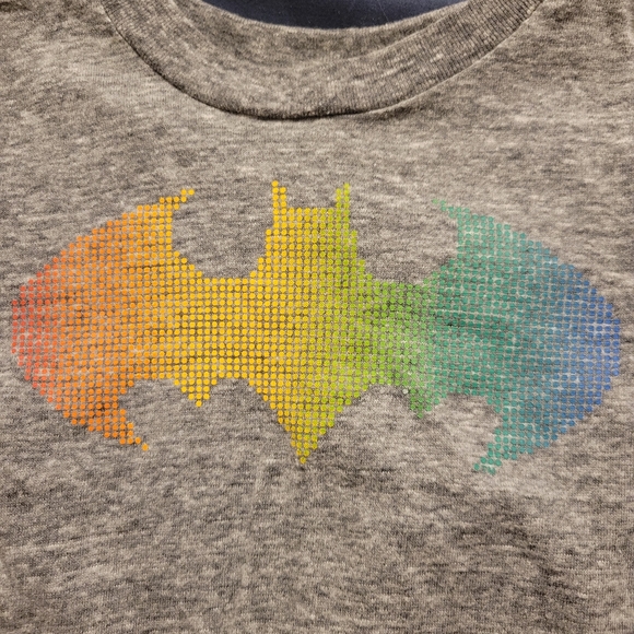 DC Batman rainbow ombre double sided infant 12m longsleeve NWT - Picture 2 of 6
